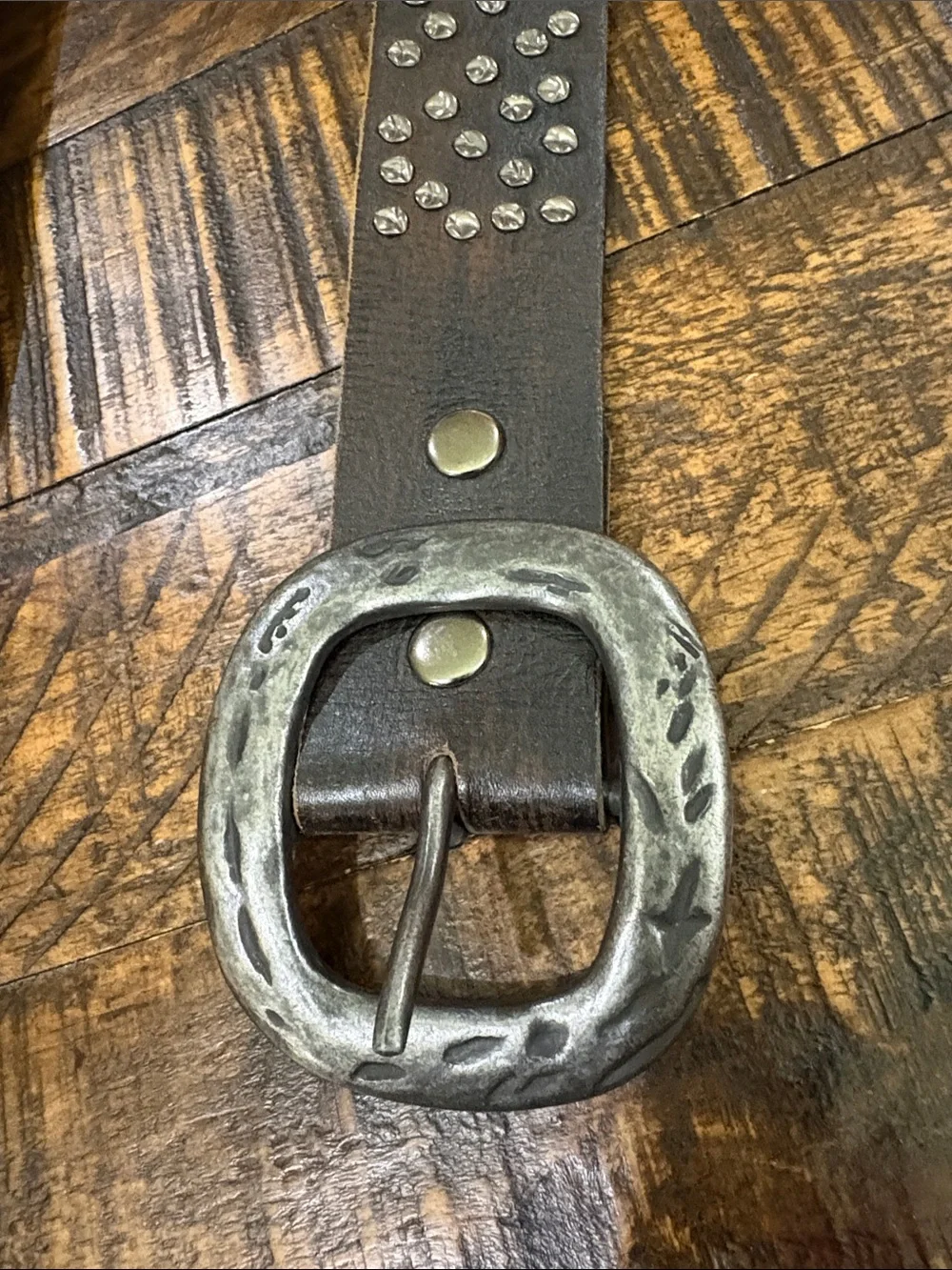 Leather rivet Studded Men's Belt size 38